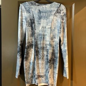 Missguided Blue & Gray Washed Tunic Top